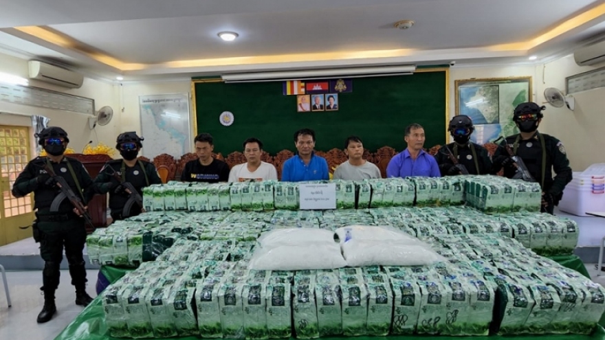 Campuchia bắt giữ 5 người Trung Quốc, thu giữ gần 900 kg ma túy