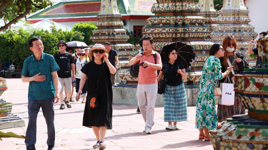 Lượng khách du lịch đến Thái Lan vượt mốc 1 triệu lượt/tháng