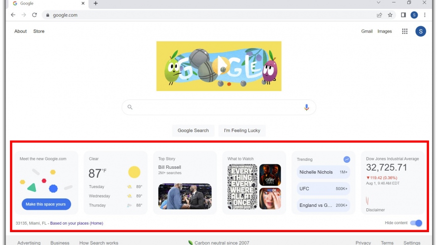 Trang chủ của Google sẽ được thêm các widget để tăng nội dung