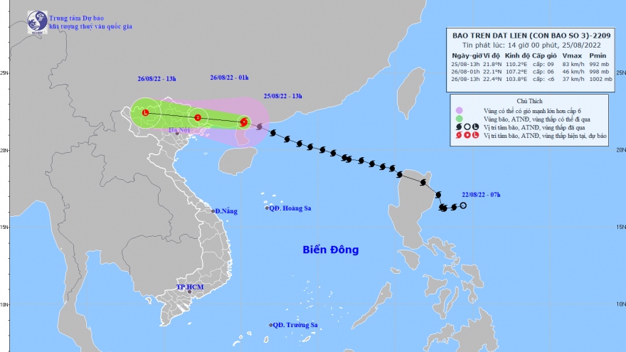 Bão số 3 đổ bộ vào Trung Quốc, hoàn lưu bão gây gió giật cấp 7 ở Bạch Long Vĩ