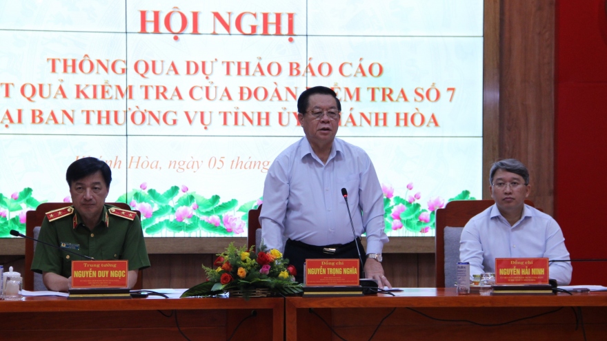 Ông Nguyễn Trọng Nghĩa làm việc với Ban Thường vụ Tỉnh ủy Khánh Hòa 