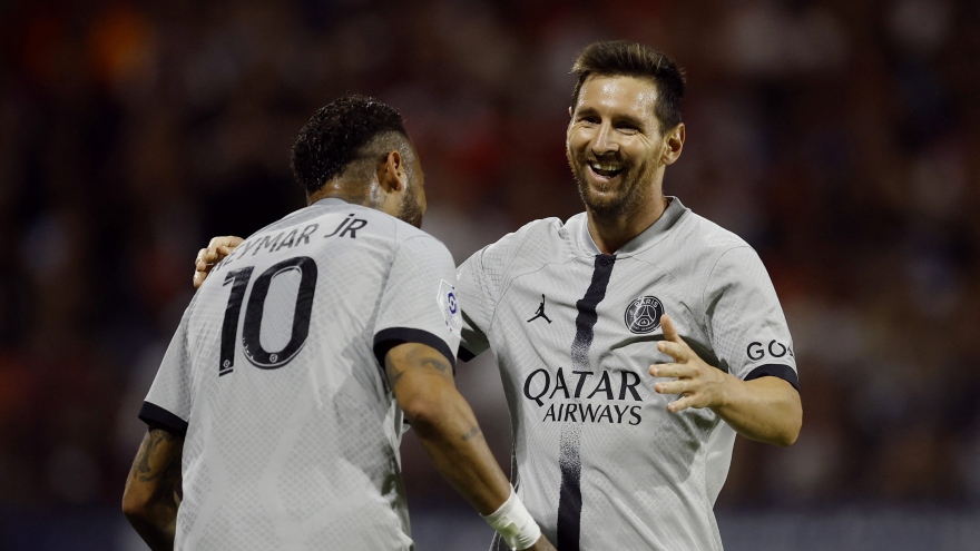 Messi và Neymar thi nhau toả sáng, PSG đại thắng trận ra quân Ligue 1