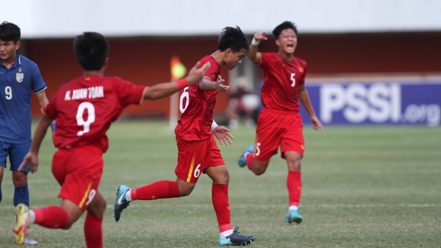 Thắng thuyết phục U16 Thái Lan, U16 Việt Nam vào chung kết Đông Nam Á