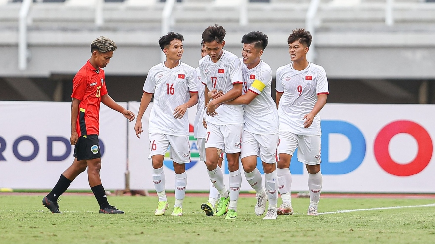 Thắng đậm Timor Leste, U20 Việt Nam sẵn sàng quyết đấu Indonesia