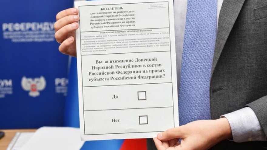 Quy trình bỏ phiếu sáp nhập 4 vùng ở Ukraine vào Nga diễn ra thế nào?