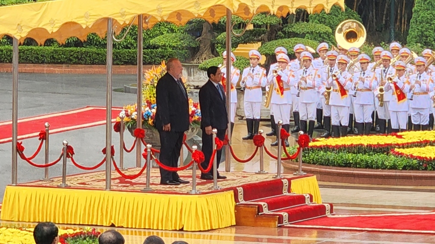 Thủ tướng Phạm Minh Chính chủ trì Lễ đón chính thức Thủ tướng Cuba