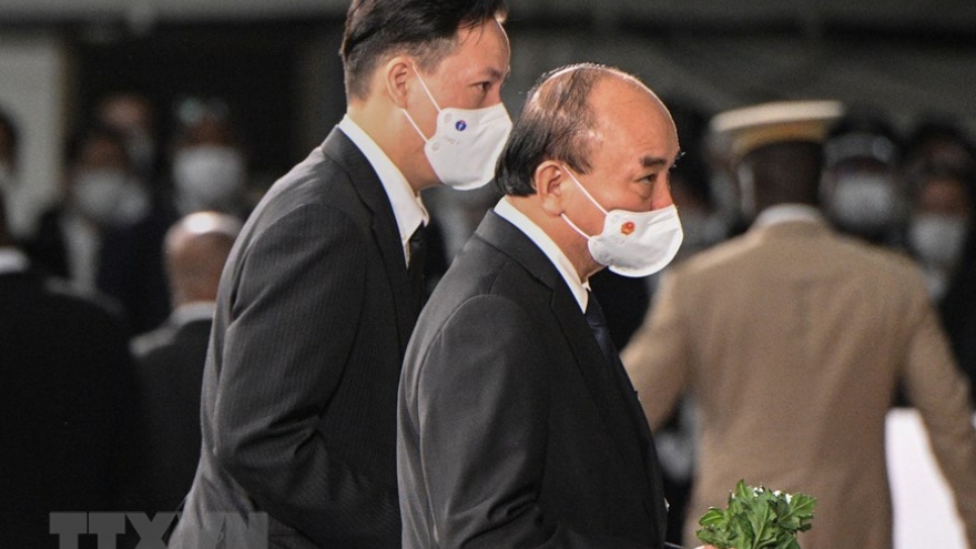 Chủ tịch nước thăm hỏi, chia buồn với phu nhân cố Thủ tướng Nhật Bản Abe