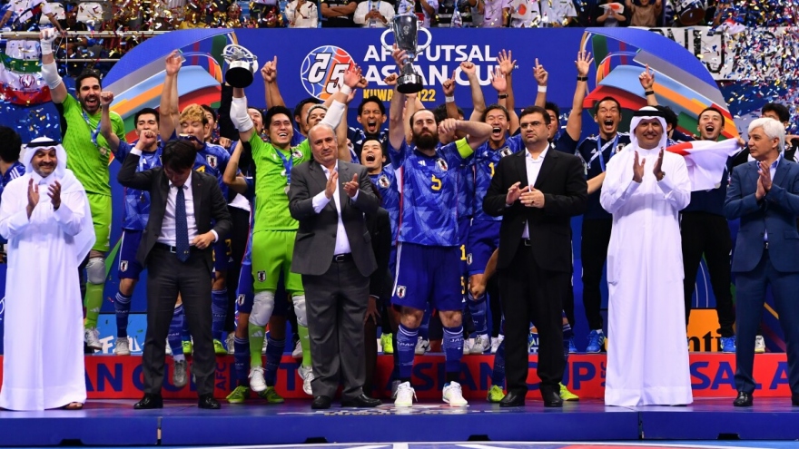 Nhật Bản vô địch Futsal châu Á 2022 sau trận chung kết ''điên rồ'' với Iran