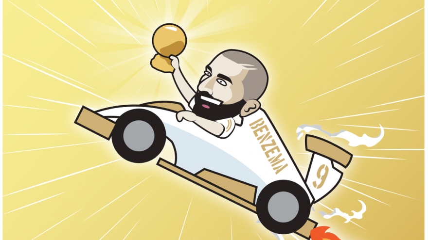 Biếm họa 24h: Benzema gây "bão mạng" khi nhận Quả bóng Vàng