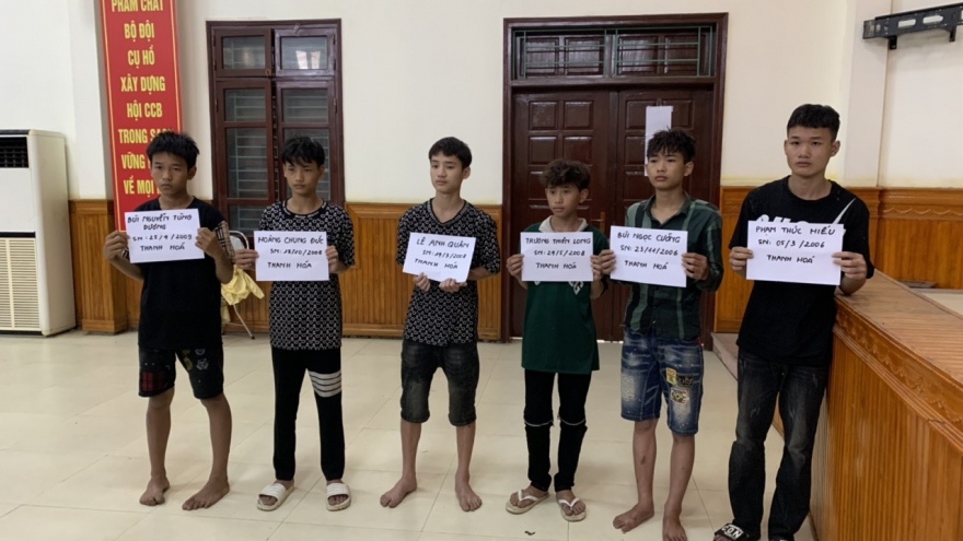 Bắt khẩn cấp 6 đối tượng tuổi từ 13 tới 16 cướp tài sản trong đêm ở Bắc Ninh