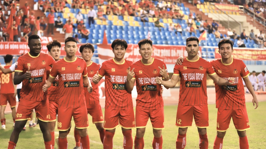 Cầu thủ của HAGL ghi siêu phẩm giúp CAND giành vé lên chơi ở V-League 2023