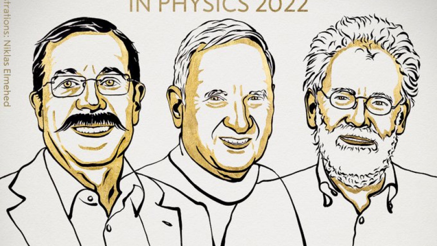 Giải Nobel Vật lý 2022 thuộc về 3 nhà khoa học Pháp, Mỹ và Áo