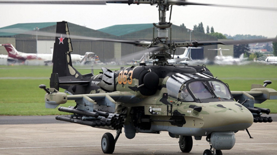 Cặp đôi “sát thủ” Ka-52 và Mi-24 phối hợp phóng tên lửa chống tăng