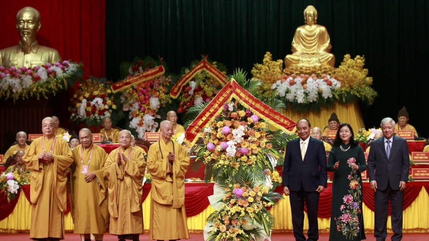 Toàn cảnh khai mạc Đại hội đại biểu Phật giáo toàn quốc lần thứ IX