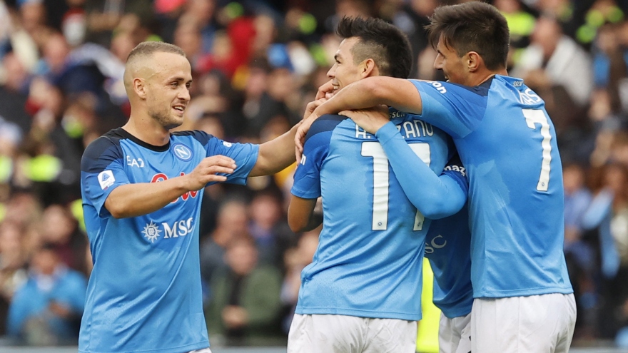 Kết quả Serie A: Napoli thắng trận thứ 10 liên tiếp