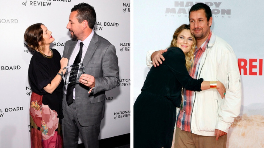 Tình bạn đáng ngưỡng mộ giữa Adam Sandler và Drew Barrymore