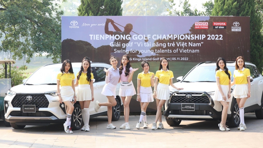 Dàn hoa hậu cổ vũ gần 200 golfer tranh tài tại Tiền Phong Golf Championship 2022