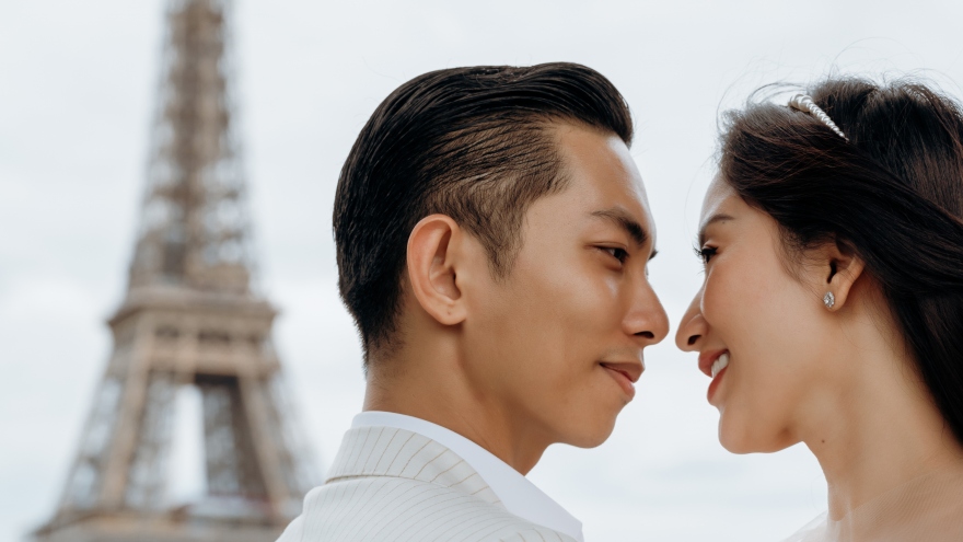 Khánh Thi - Phan Hiển tung bộ ảnh cưới khiêu vũ lãng mạn ở Paris