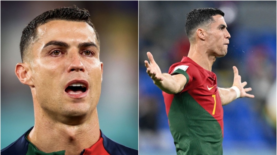 Những cung bậc cảm xúc mãnh liệt của Ronaldo trong trận Bồ Đào Nha 3-2 Ghana