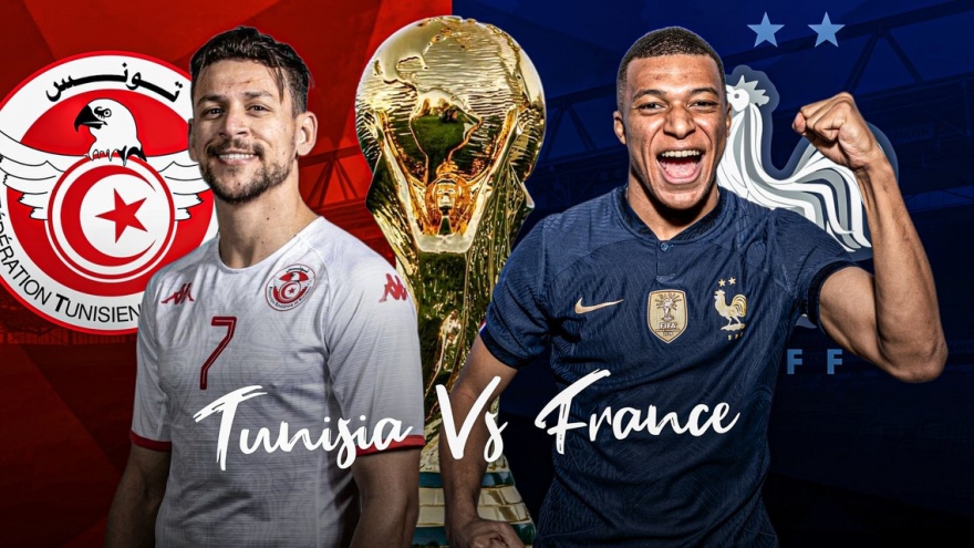 Link xem trực tiếp bóng đá Tunisia vs Pháp, 22h ngày 30/11