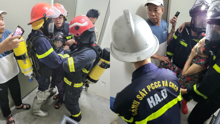 2 người thoát chết trong đám cháy tại chung cư Victoria Văn Phú, Hà Nội