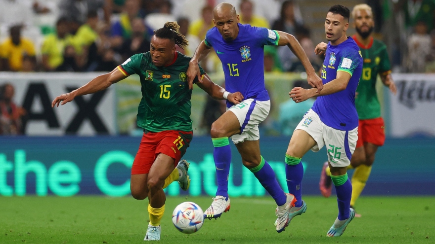 Thua Cameroon, Brazil vẫn dẫn đầu bảng G World Cup 2022