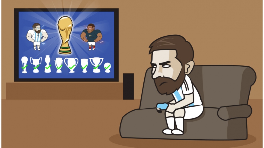 Biếm hoạ 24h: Messi quyết tâm "phá đảo" World Cup