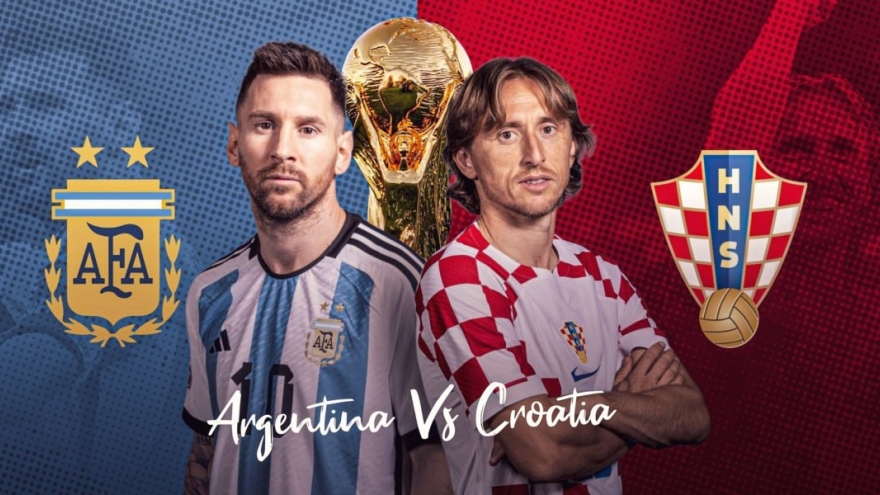 Link xem trực tiếp bóng đá Argentina vs Croatia, 2h ngày 14/12