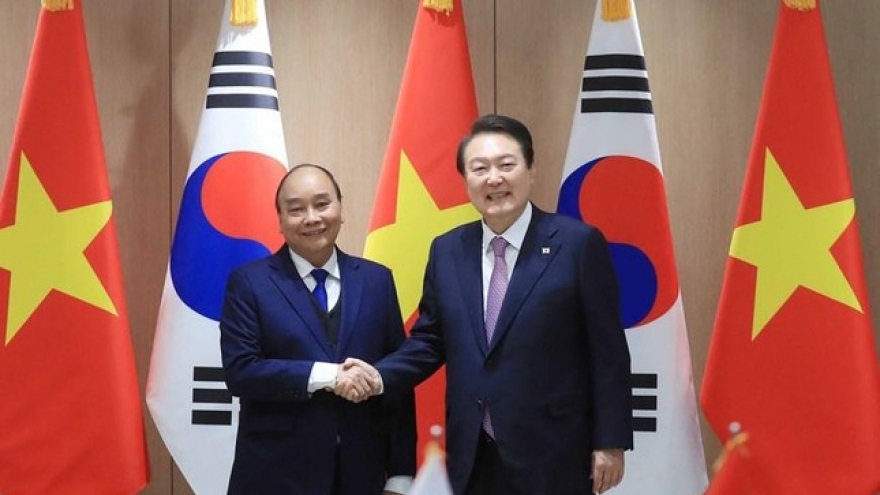 Chủ tịch nước Nguyễn Xuân Phúc hội đàm với Tổng thống Hàn Quốc