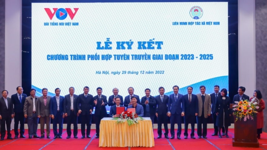 VOV và Liên minh Hợp tác xã Việt Nam ký kết Chương trình phối hợp tuyên truyền 2023-2025