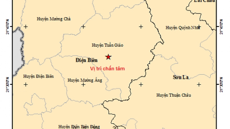 Động đất 3,2 độ richter xảy ra trong đêm tại Điện Biên