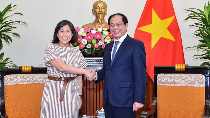 Bộ trưởng Ngoại giao Bùi Thanh Sơn tiếp Đại diện Thương Mại Hoa Kỳ Katherine Tai