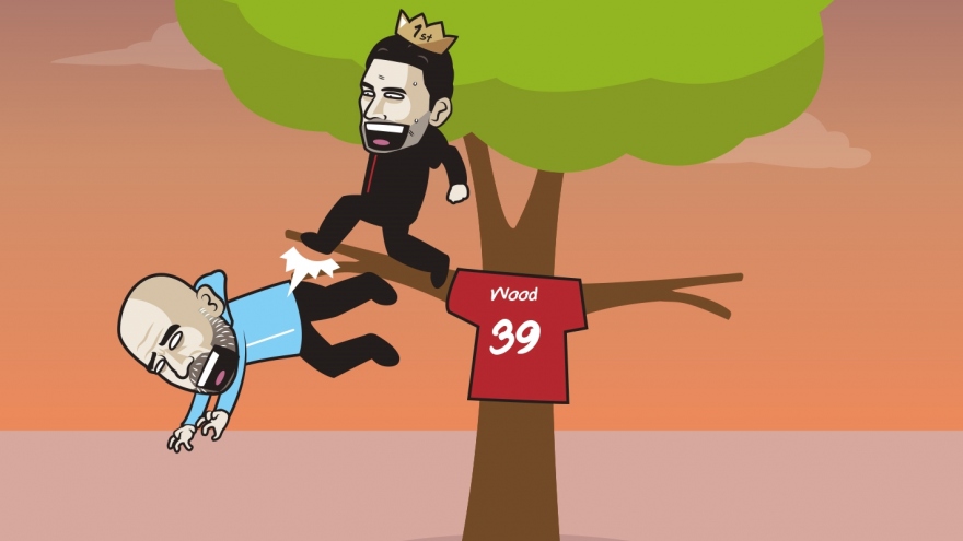 Biếm họa 24h: Mikel Arteta "đá bay" Pep Guardiola khỏi ngôi đầu