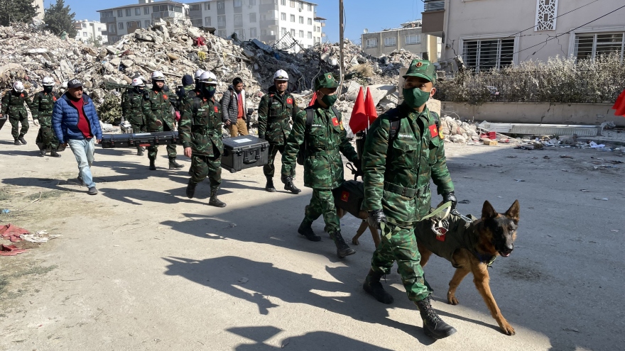 Lực lượng QĐND Việt Nam phối hợp với các nước triển khai cứu hộ động đất Thổ Nhĩ Kỳ
