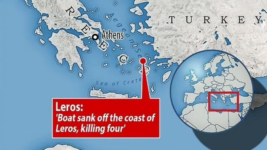 Bốn người di cư thiệt mạng ngoài khơi đảo Hy Lạp