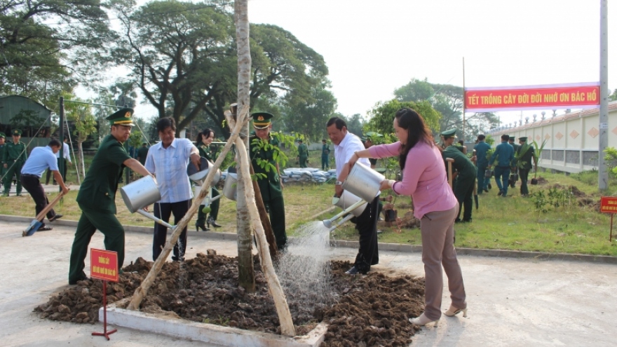 Bộ đội Biên phòng Kiên Giang phát động trồng 3.500 cây xanh ở khu vực biên giới