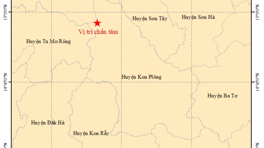 Lại xảy ra động đất tại huyện Kon Plông, Kon Tum