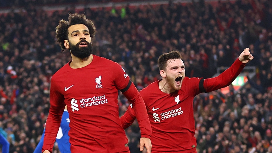 Kết quả Ngoại hạng Anh 14/2: Salah và Gakpo giúp Liverpool hạ đẹp Everton