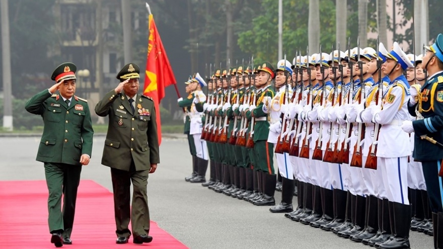 Đại tướng Phan Văn Giang chủ trì lễ đón Phó Thủ tướng, Bộ trưởng Quốc phòng Campuchia