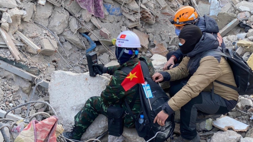 Đoàn cứu hộ Quân đội nhân dân Việt Nam tiếp tục giúp Thổ Nhĩ Kỳ khắc phục hậu quả