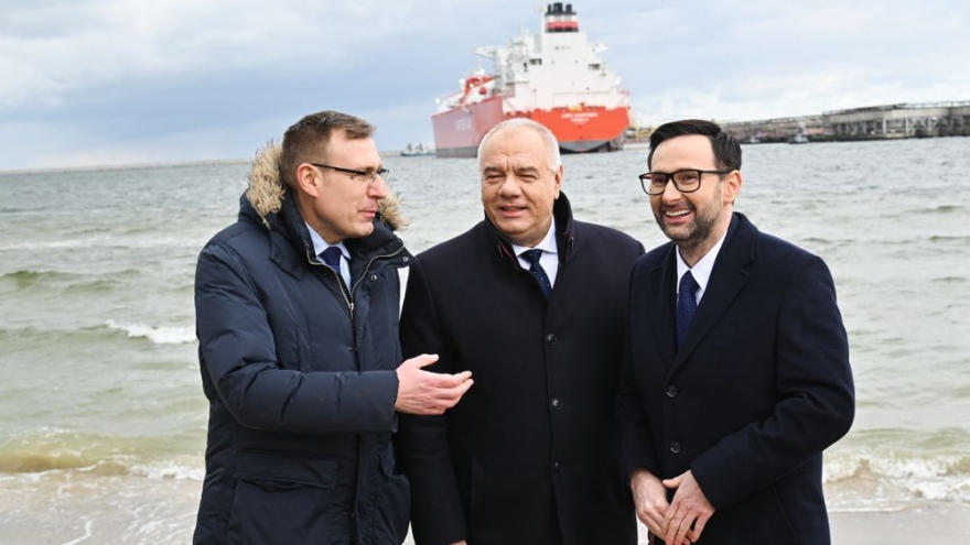 Ba Lan nhận chuyến hàng khí LNG đầu tiên từ Mỹ