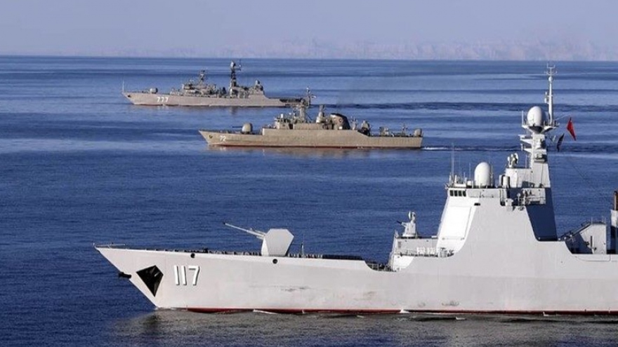 Nga, Iran và Trung Quốc tập trận hải quân chung tại Vịnh Oman