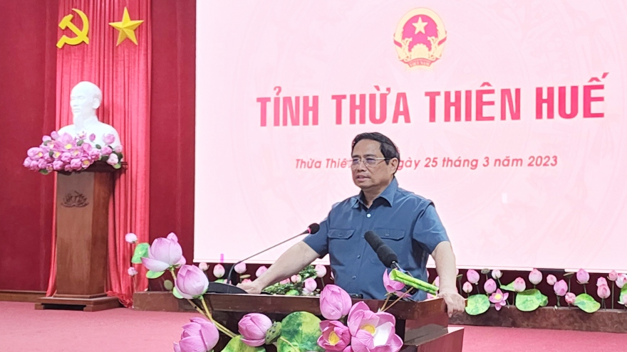 Thủ tướng Phạm Minh Chính làm việc với Ban Thường vụ Tỉnh ủy Thừa Thiên Huế