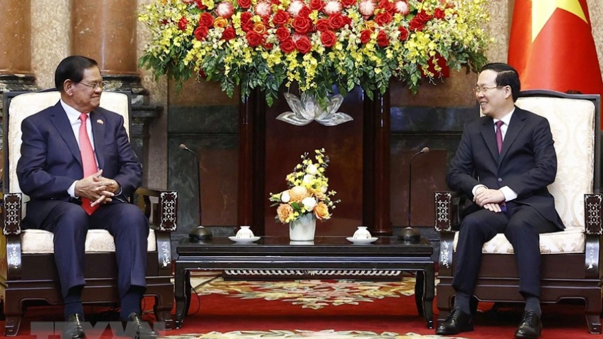 Chủ tịch nước Võ Văn Thưởng tiếp Phó Thủ tướng Campuchia Samdech Krolahom Sar Kheng