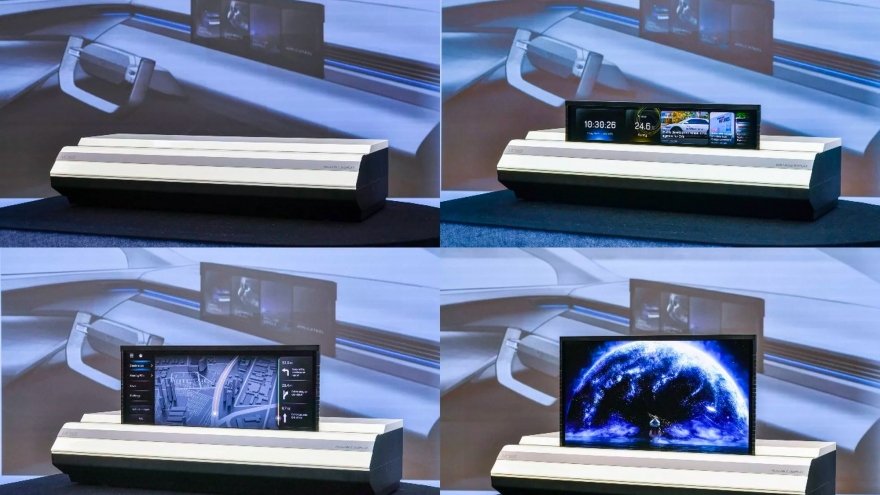 Hyundai trình làng công nghệ màn hình giải trí dạng cuộn trên ô tô