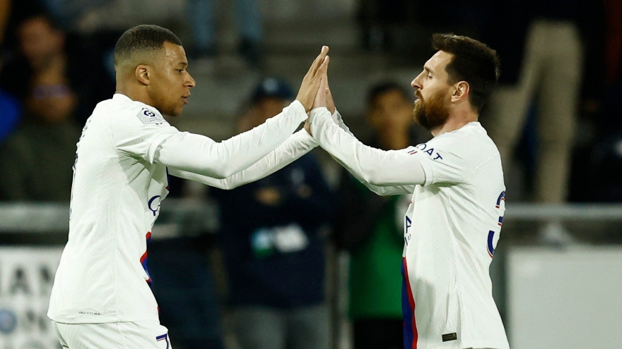Kết quả bóng đá hôm nay 22/4: Messi và Mbappe giúp PSG thắng hú vía Angers