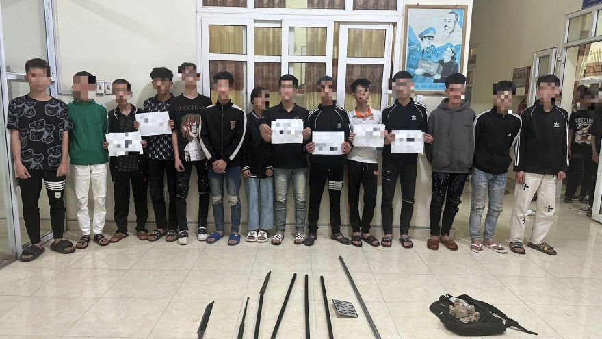 Khởi tố 19 thanh niên mang hung khí đi giải quyết mâu thuẫn tại Cao Bằng