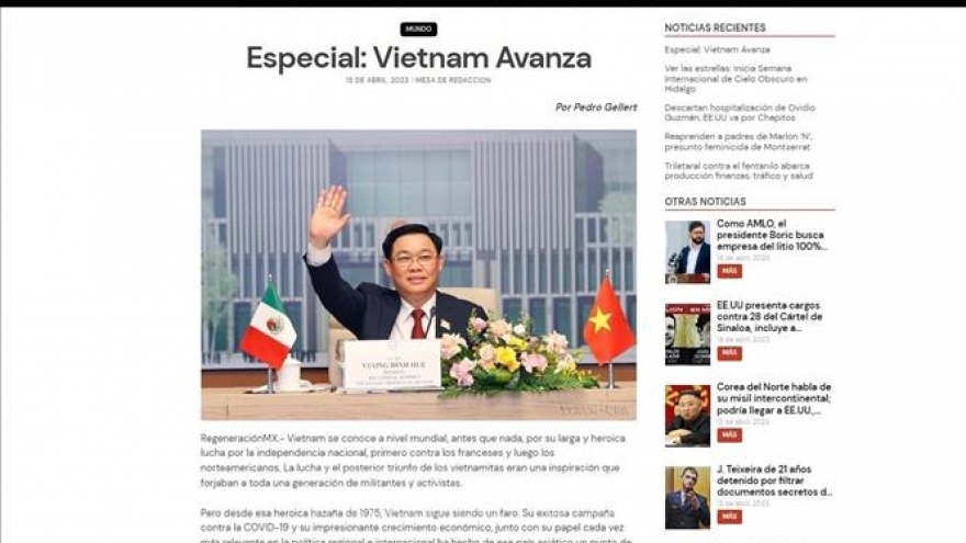 Truyền thông Mexico đưa tin đậm nét chuyến thăm của Chủ tịch Quốc hội