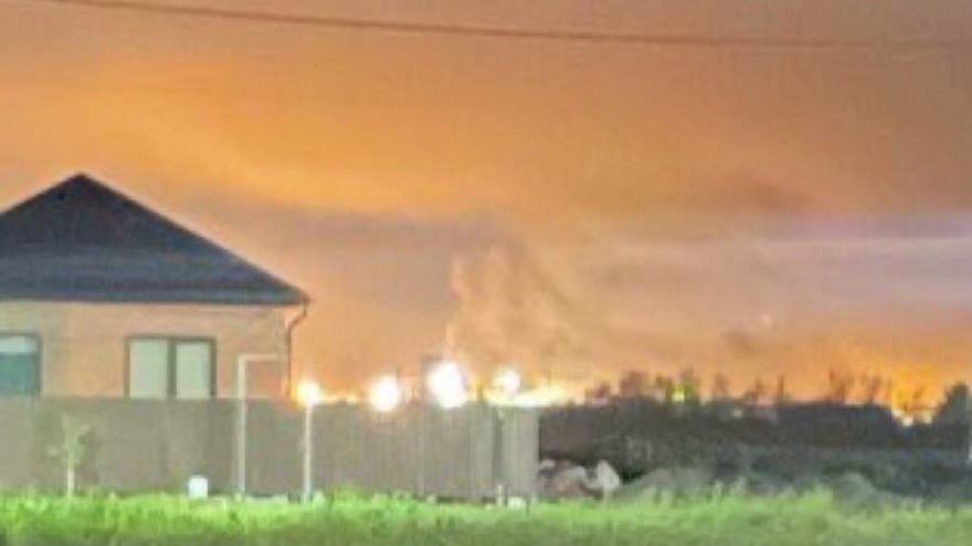Cháy nhà máy lọc dầu ở miền Nam nước Nga sau vụ tấn công UAV