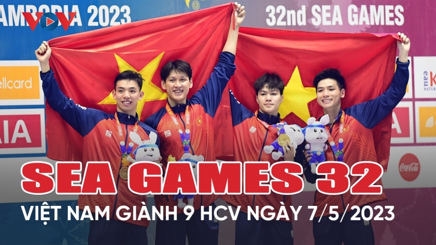 Nhật ký SEA Games 32: Thể thao Việt Nam thăng tiến trên bảng tổng sắp bằng 9 HCV